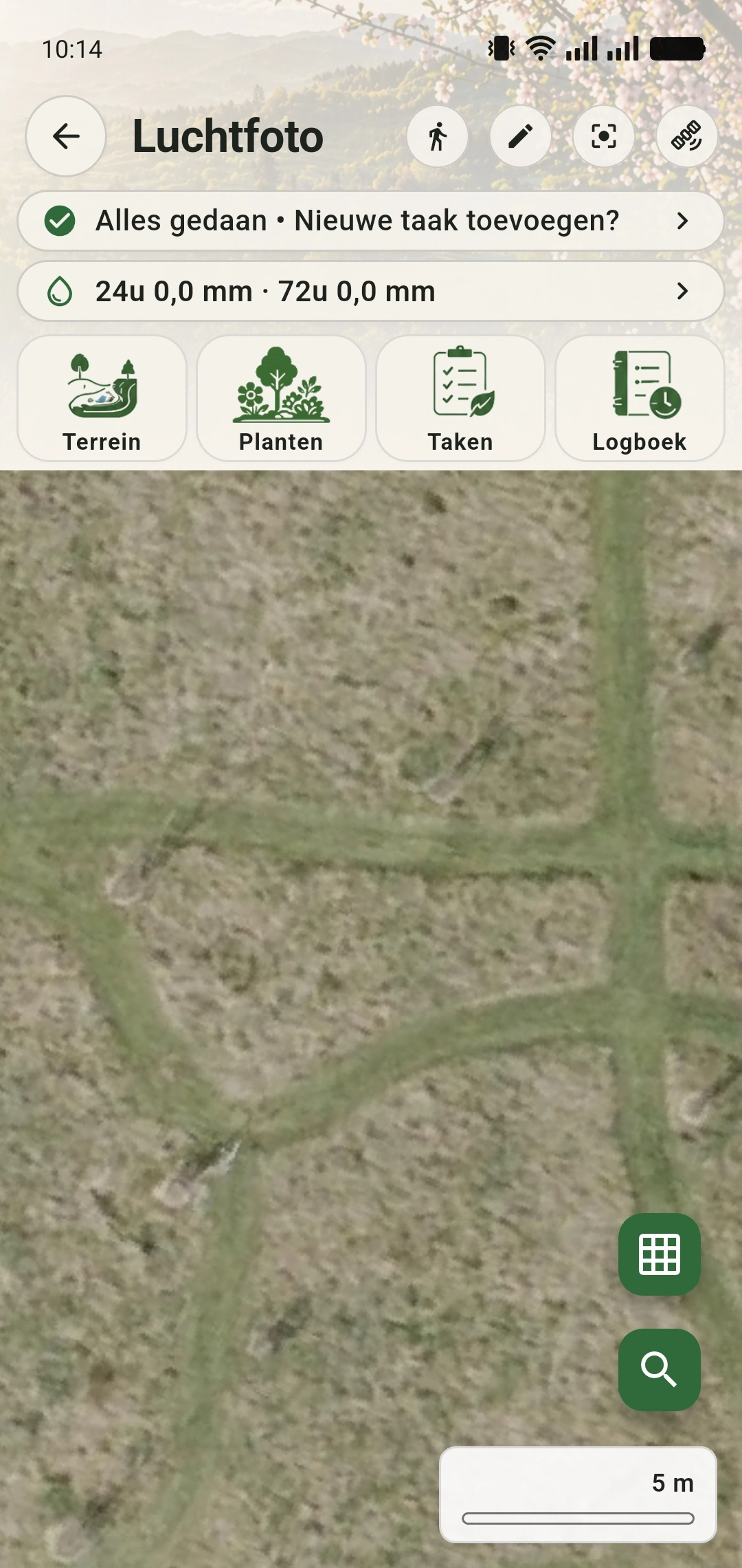 Lege GreenPlot-luchtfoto waarop nog geen planten staan